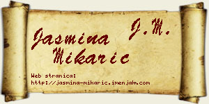 Jasmina Mikarić vizit kartica